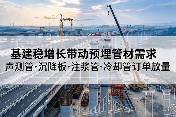 黄平基建稳增长带动预埋监测管材需求,声测管、沉降板、注浆管订单持续放量
